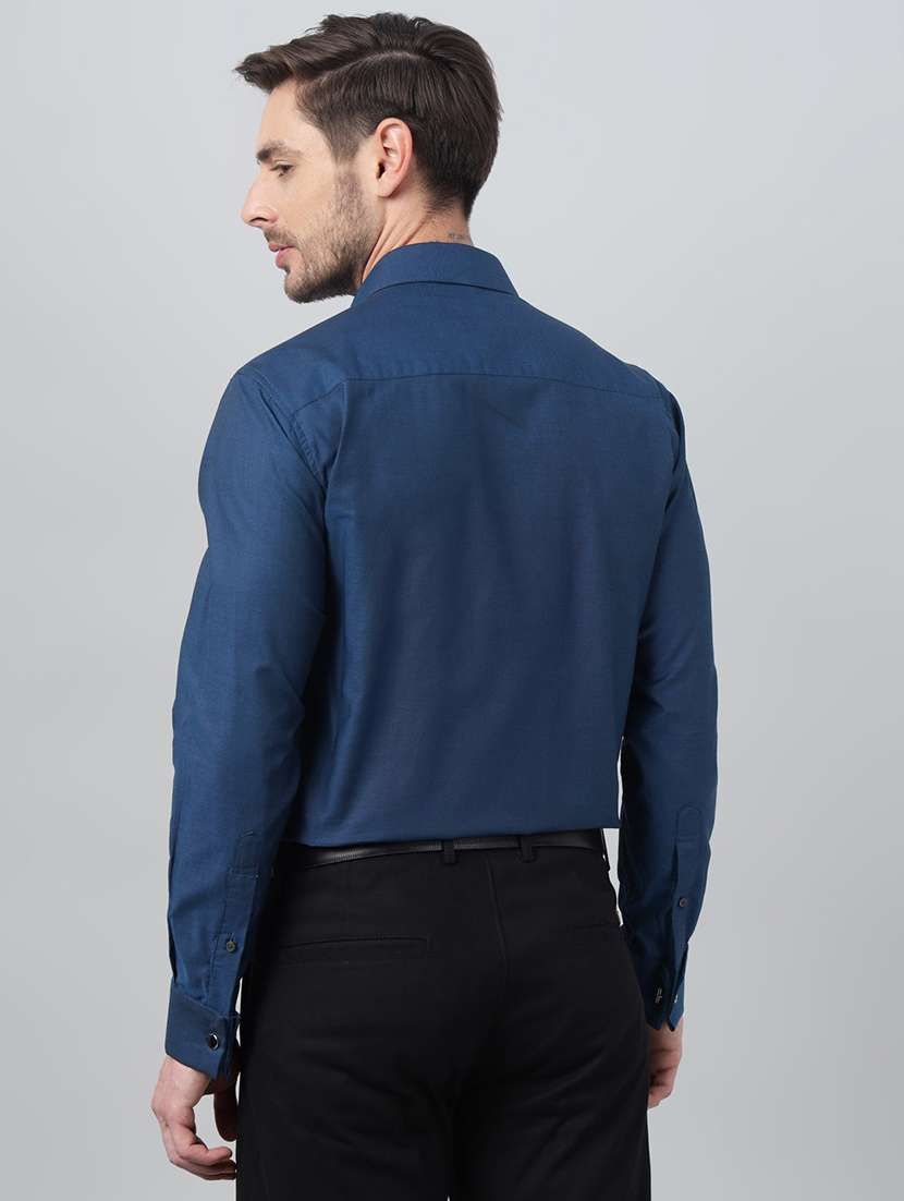 men solid collared long sleeve shirt - 22039654 -  Standard Image - 2