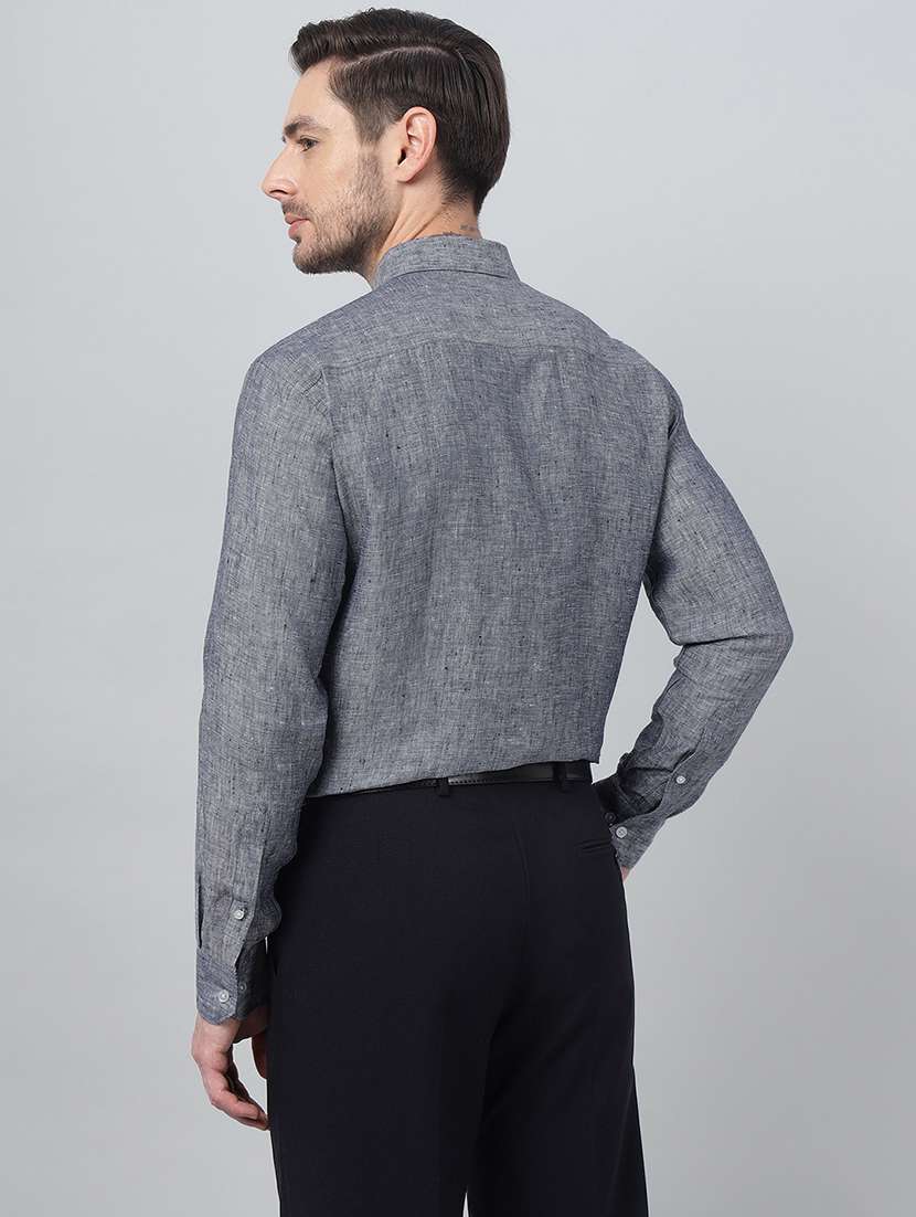 men solid collared long sleeve shirt - 22039655 -  Standard Image - 2