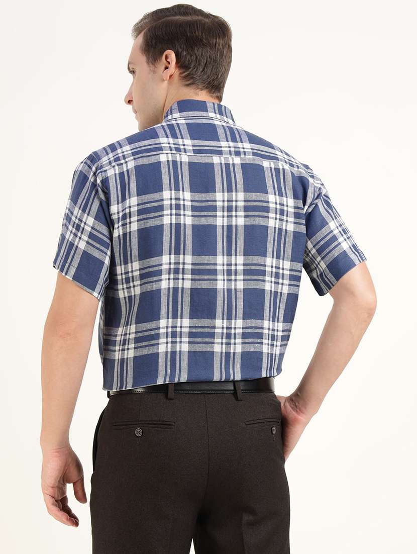 men checkered collared short sleeve shirt - 22039657 -  Standard Image - 2