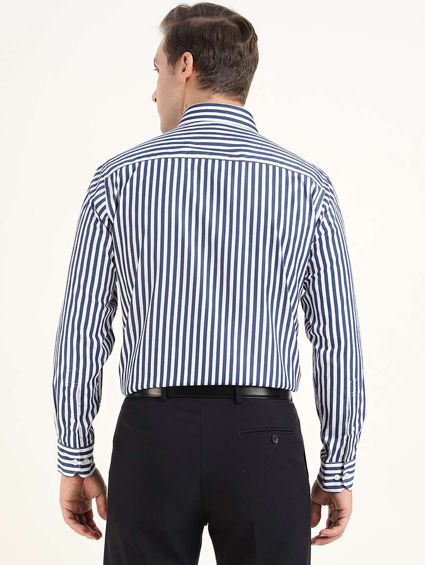 men striped collared long sleeve shirt - 22039659 -  Standard Image - 2