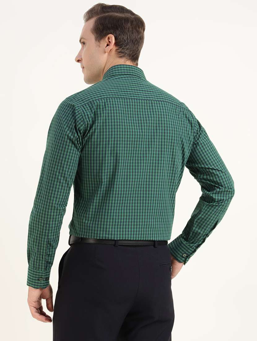 men checkered collared long sleeve shirt - 22039664 -  Standard Image - 2