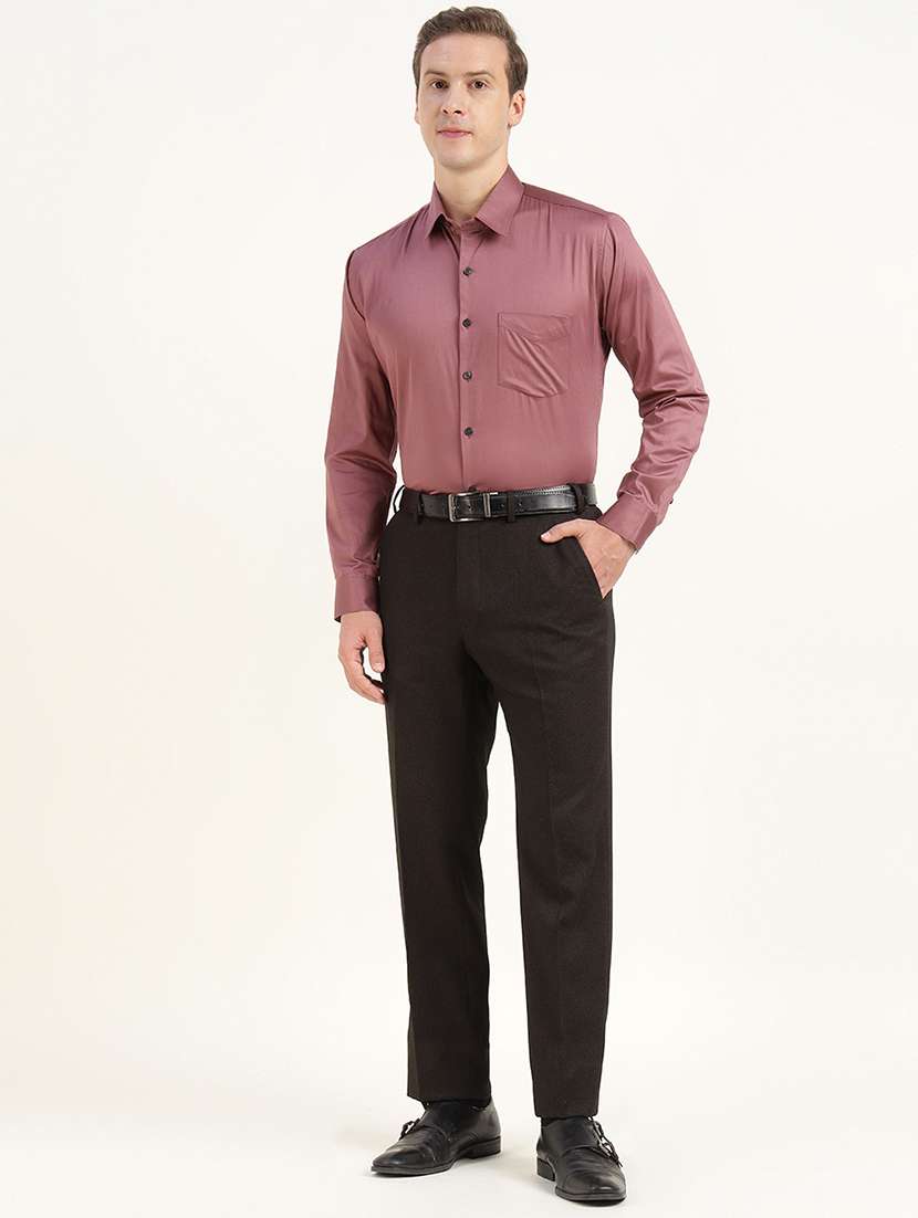 men solid collared long sleeve shirt - 22039671 -  Standard Image - 2