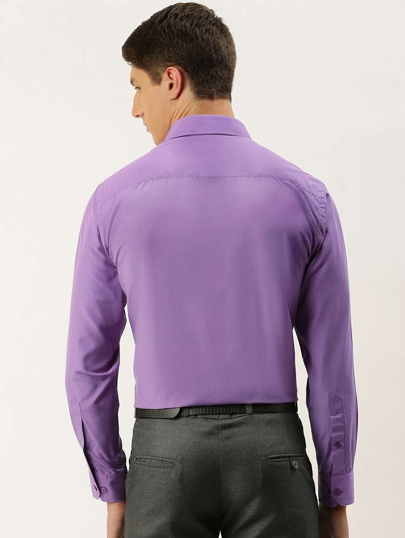 men solid collared long sleeve shirt - 22039676 -  Standard Image - 2