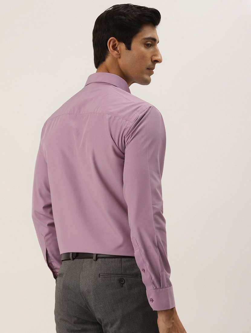 men solid collared long sleeve shirt - 22039681 -  Standard Image - 2