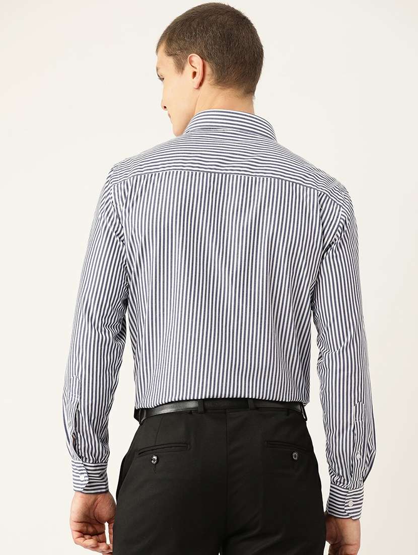 men striped collared long sleeve shirt - 22039684 -  Standard Image - 2