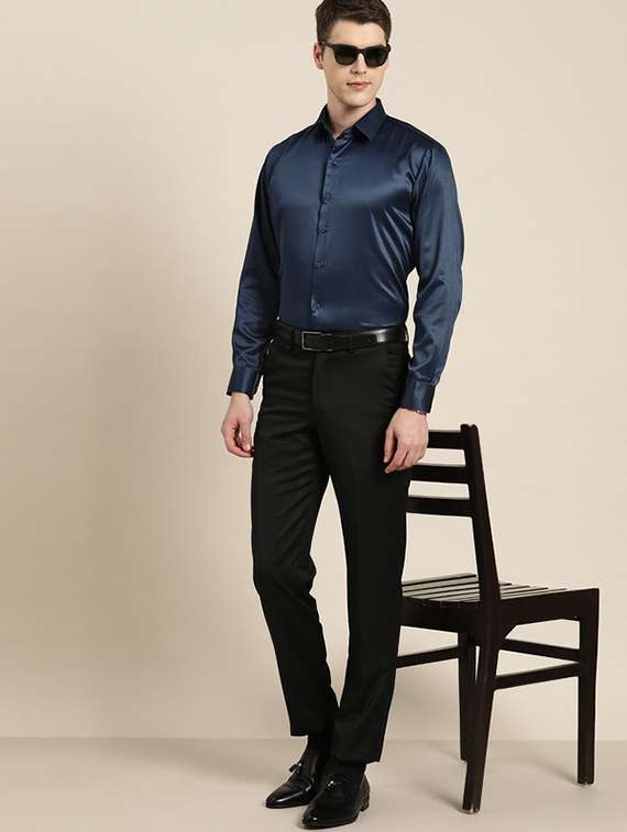 men collared long sleeve regular fit shirt - 22039695 -  Standard Image - 2