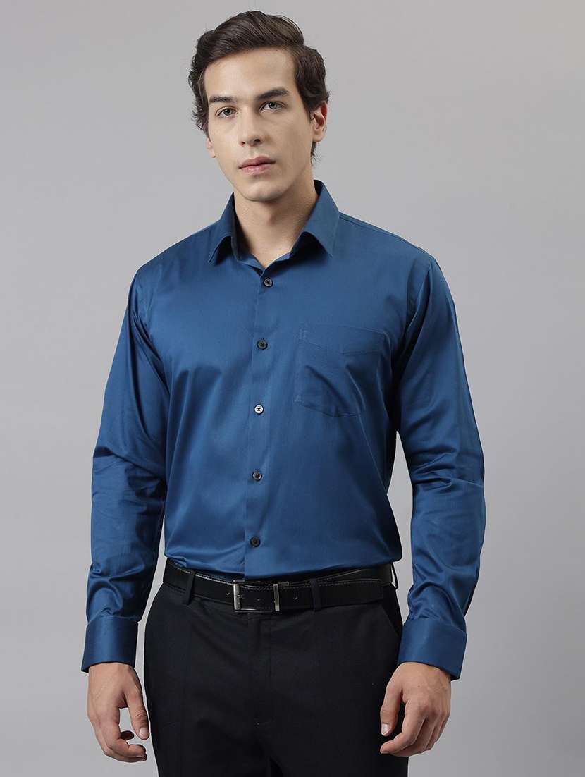 men collared long sleeve regular fit shirt - 22039701 -  Standard Image - 2