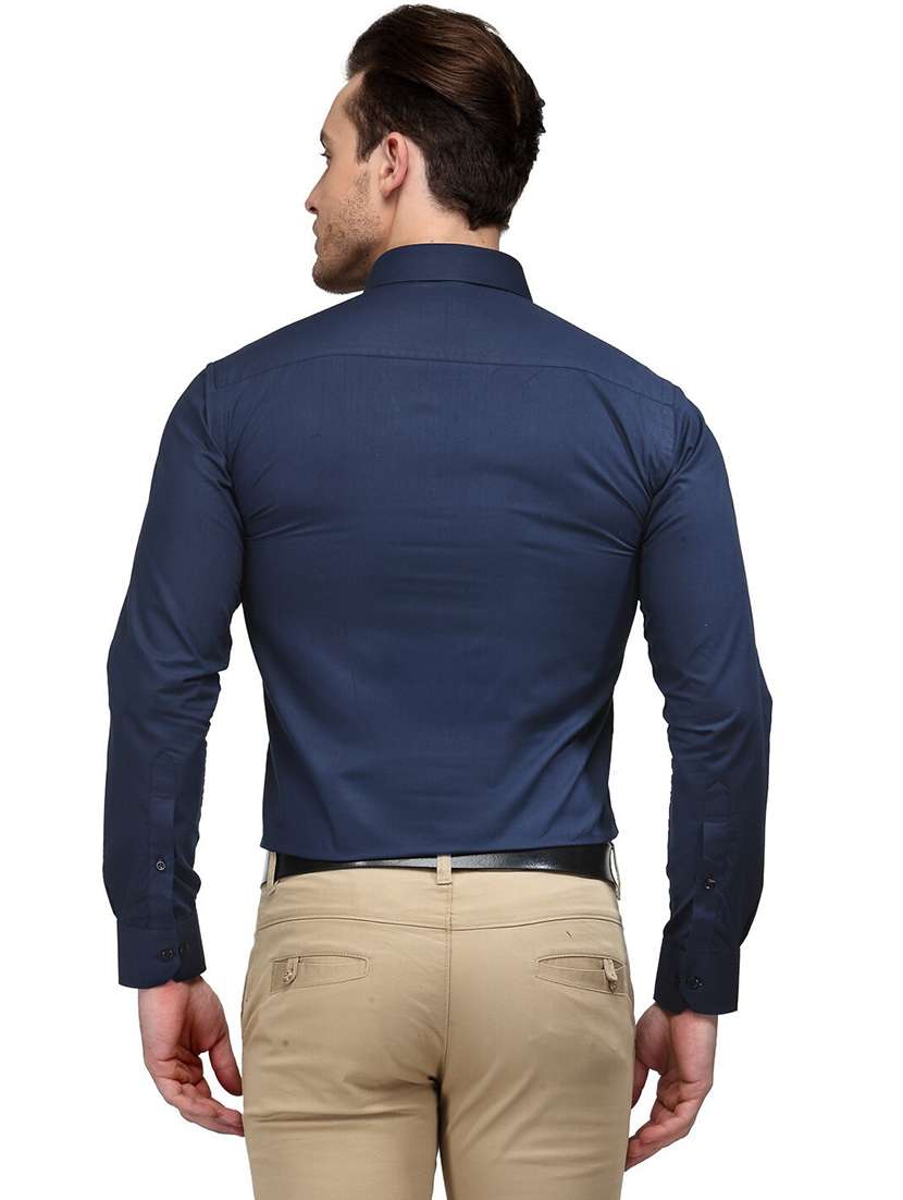 men solid collared long sleeve shirt - 22039706 - Standard Image - 2