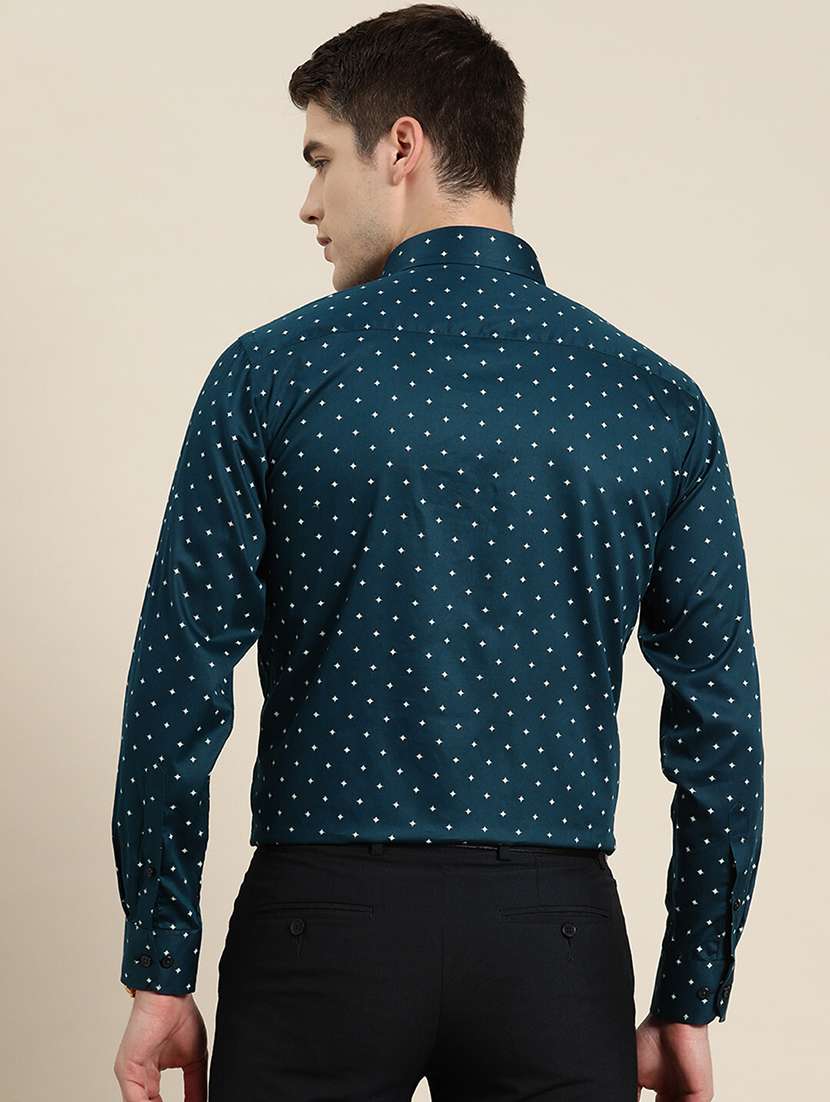 men printed collared long sleeve shirt - 22039708 -  Standard Image - 2