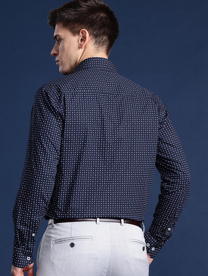 men printed collared long sleeve shirt - 22039712 - Standard Image - 2