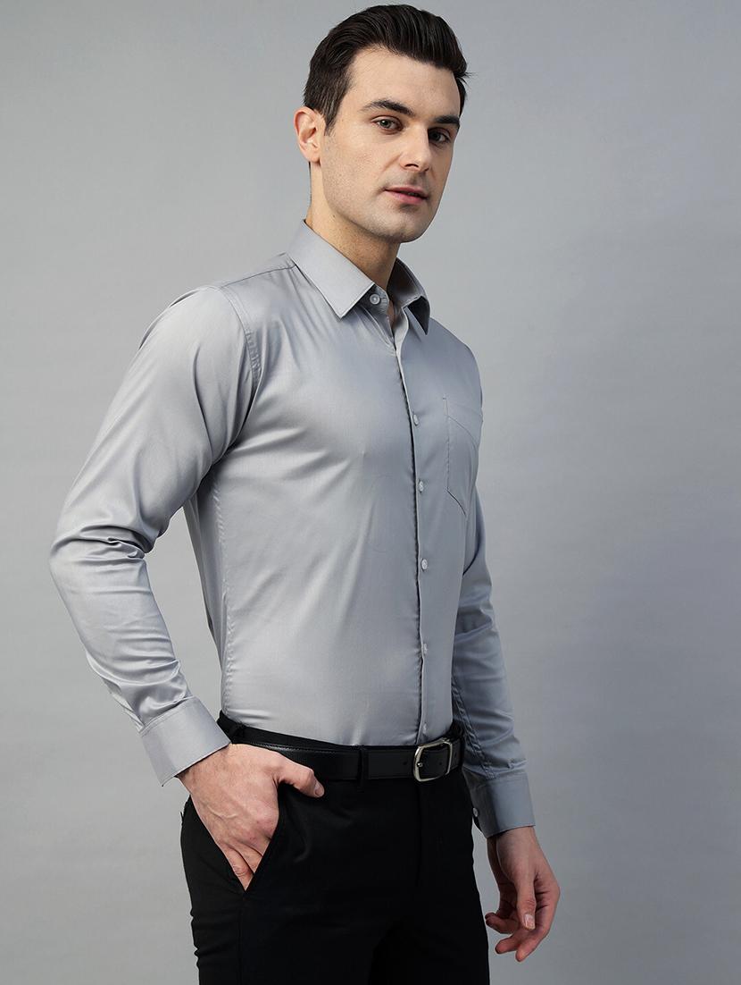 men collared long sleeve regular fit shirt - 22039717 - Standard Image - 2