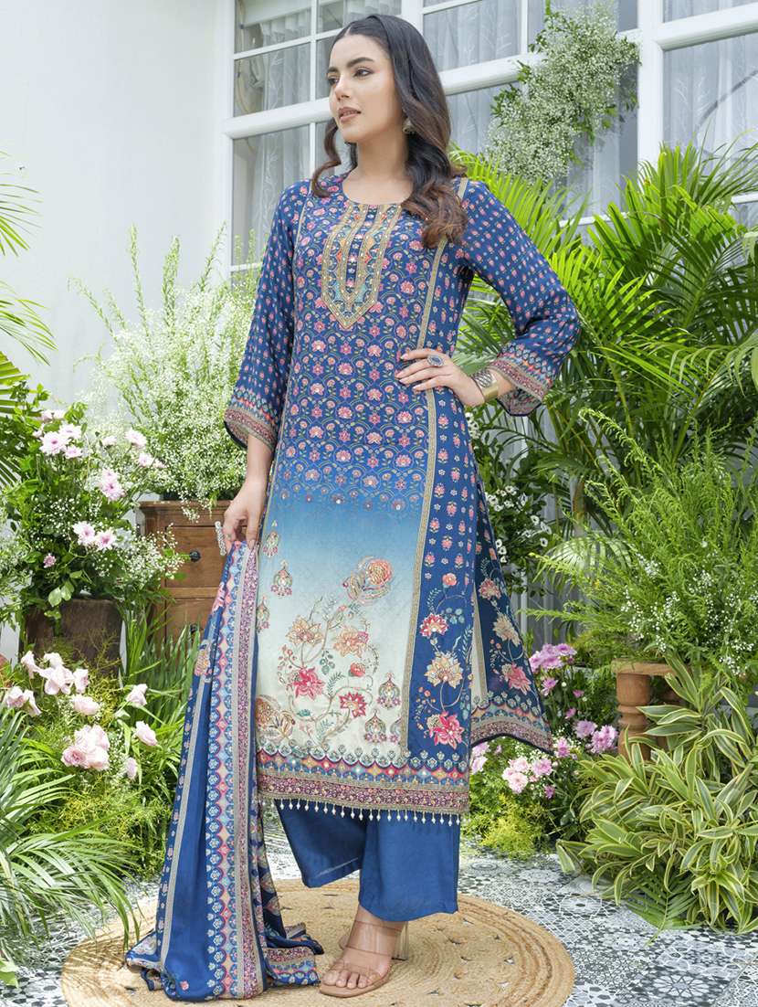 women printed kurta and pant with dupatta set - 22039756 -  Standard Image - 2