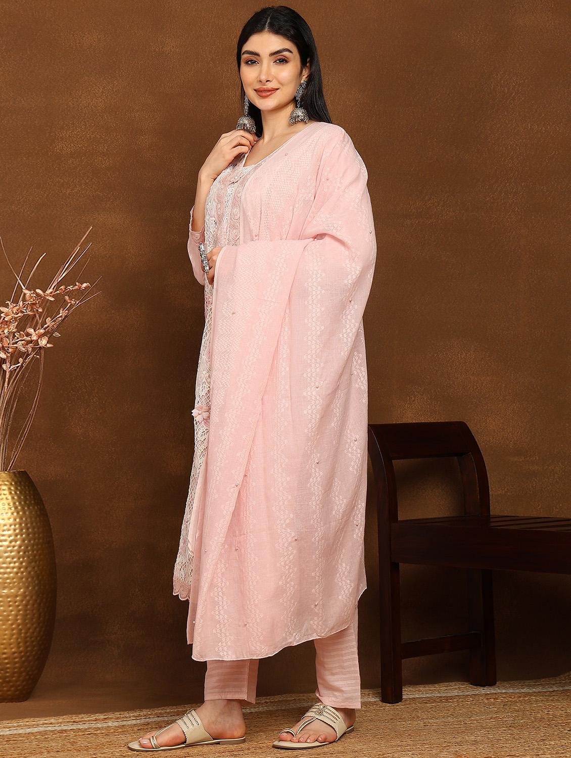 women embroidered kurta and pant with dupatta set - 22039789 - Standard Image - 2