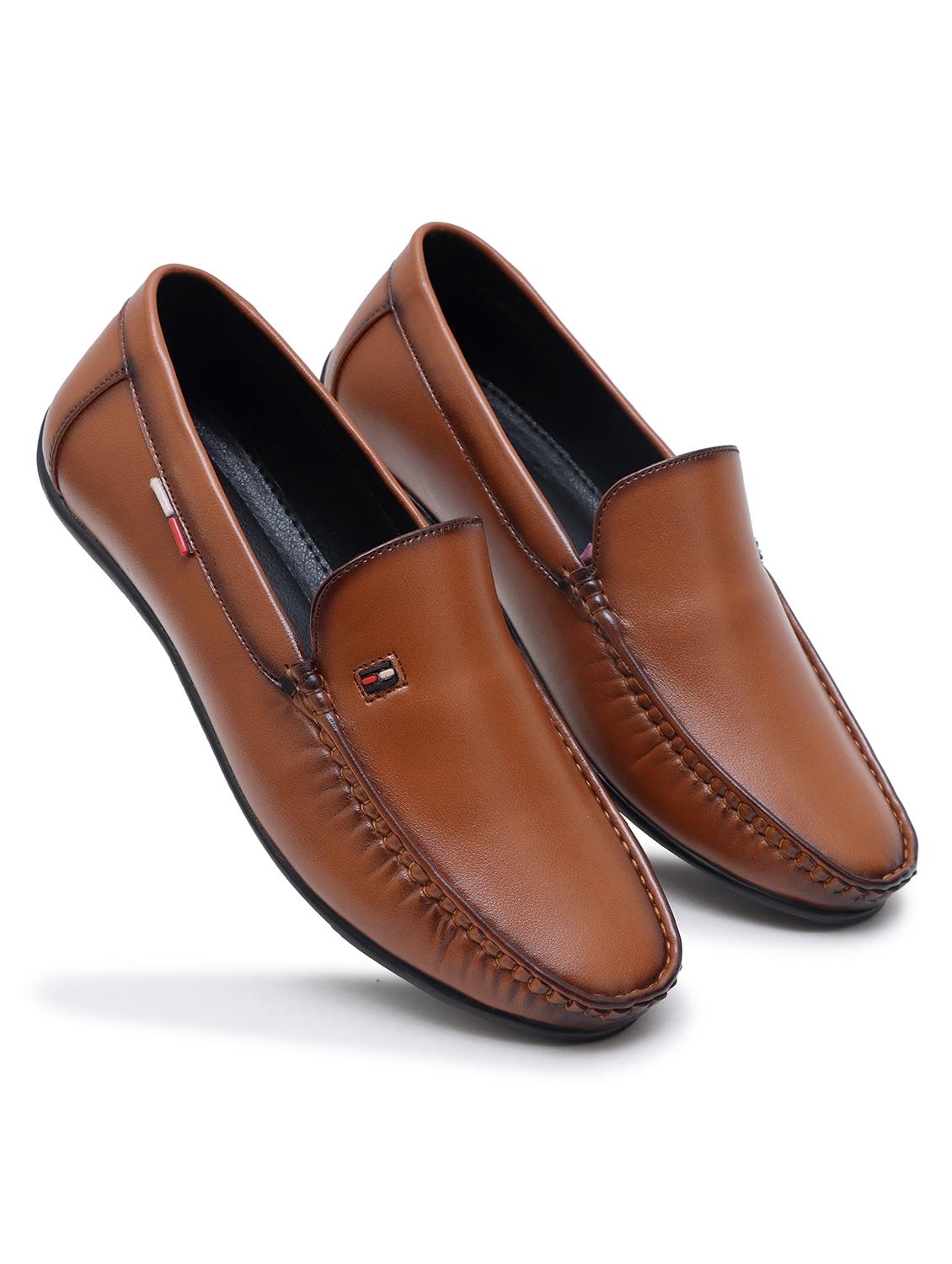 men solid tan slip on loafer - 22039797 - Standard Image - 2