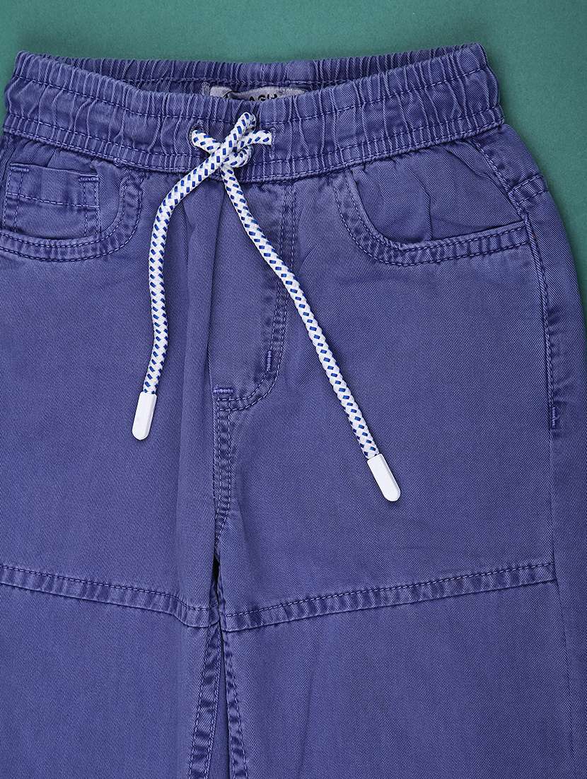 boys solid mid rise relaxed fit jogger - 22040299 -  Standard Image - 2