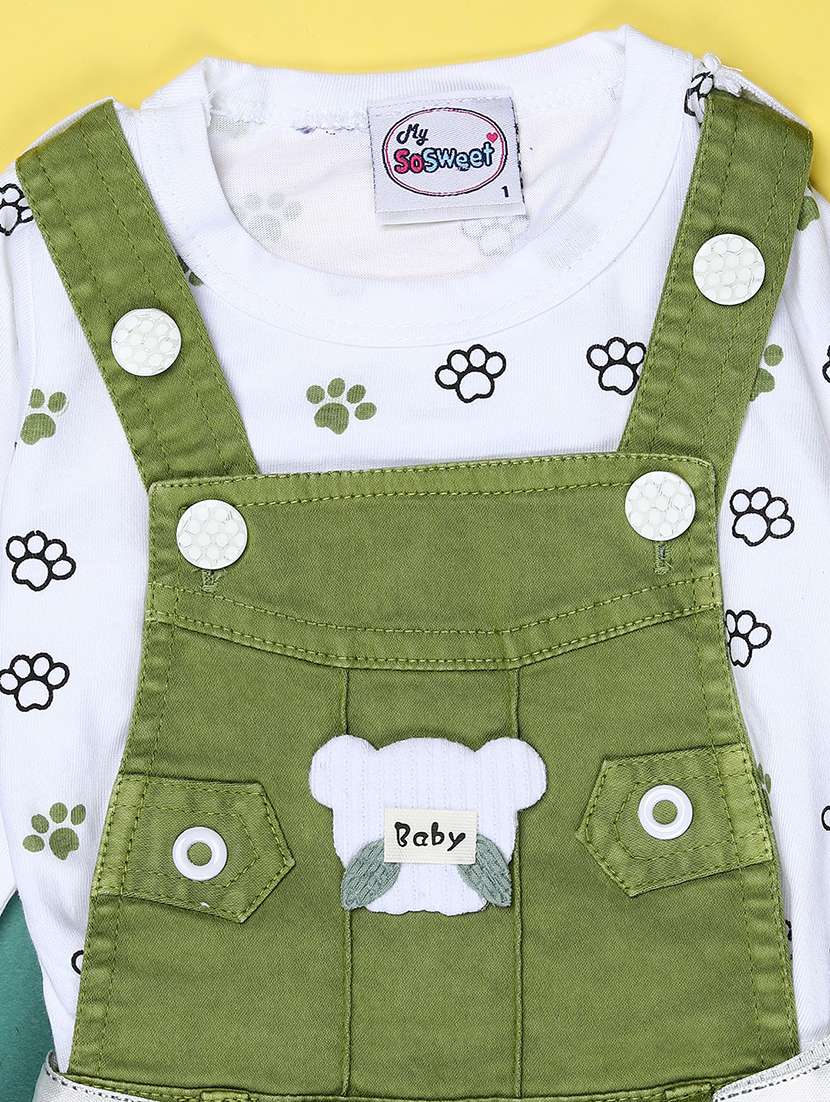 girls printed round neck full length set - 22040321 -  Standard Image - 2