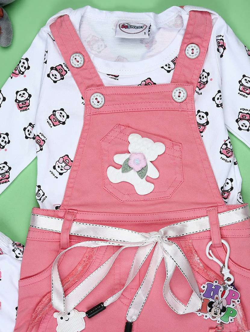 girls printed round neck full length set - 22040334 -  Standard Image - 2