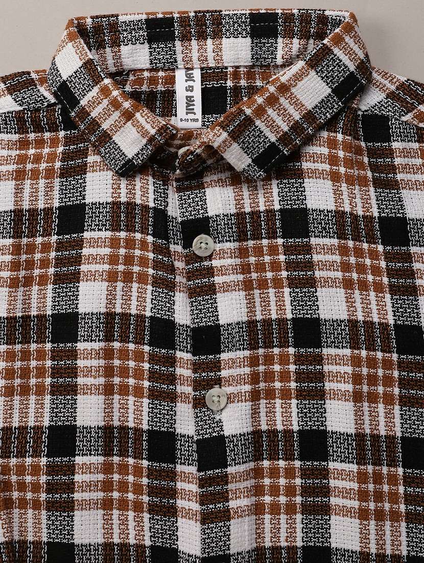 boys checkered long sleeve casual shirt - 22040358 -  Standard Image - 2