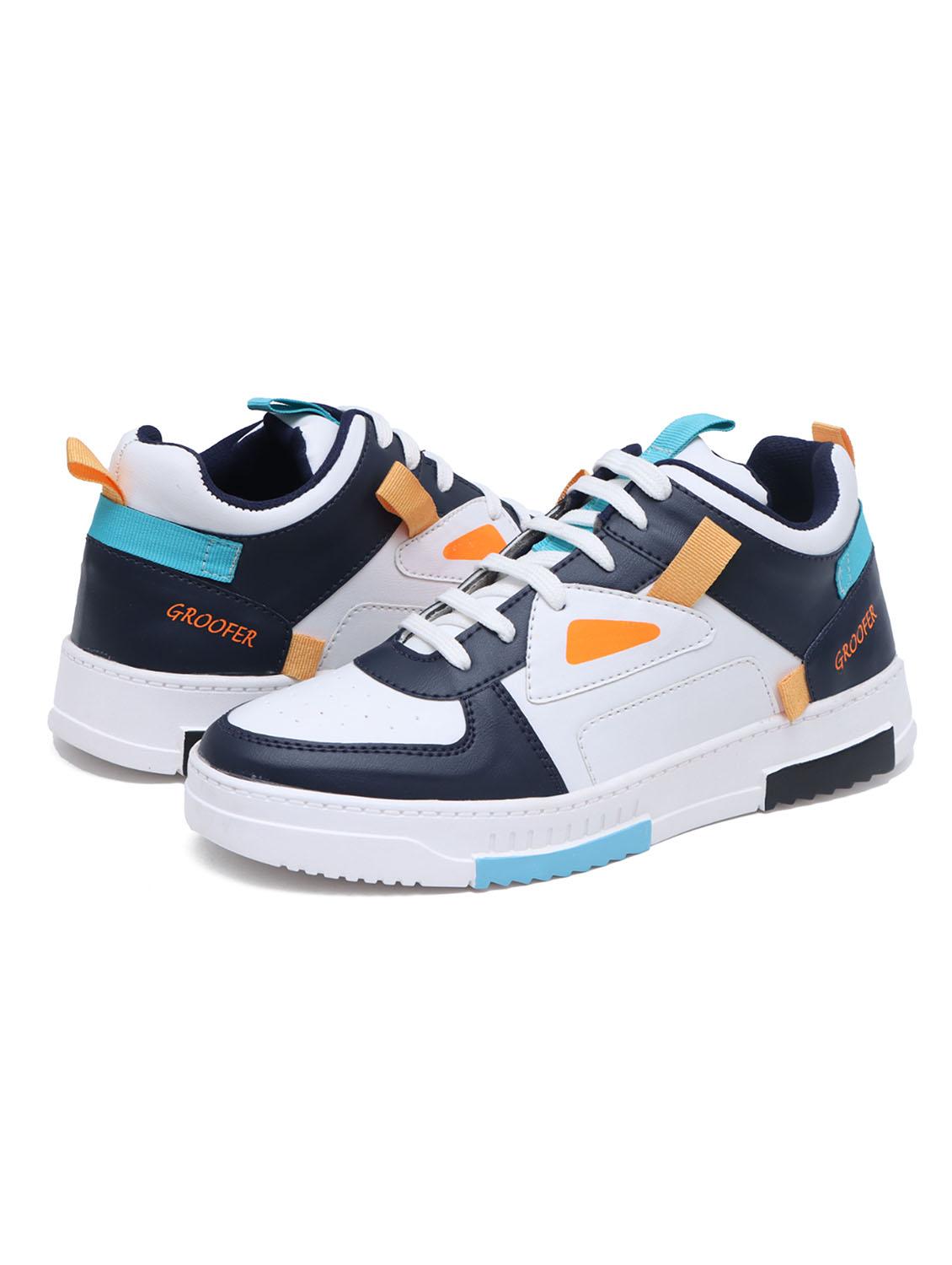 men blue lace up sneakers - 22040927 - Standard Image - 2