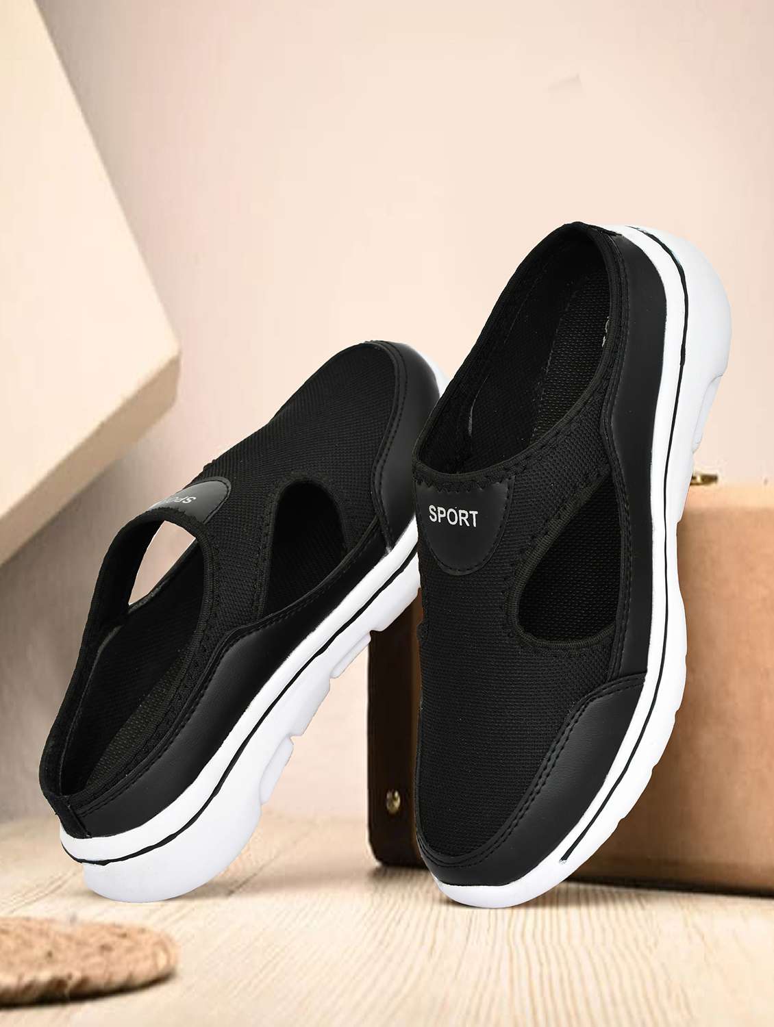 men black slip on sport shoe - 22040939 - Zoom Image - 0