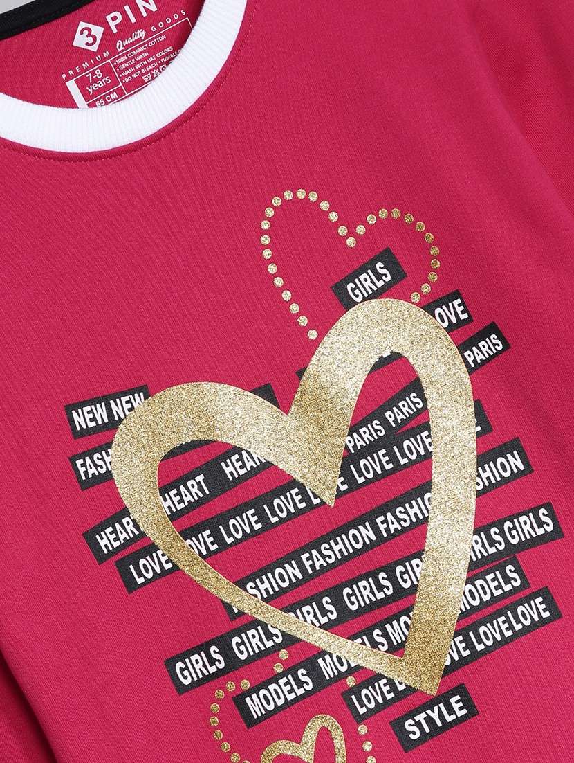 girls printed long sleeve regular fit sweatshirt - 22041047 - Standard Image - 2