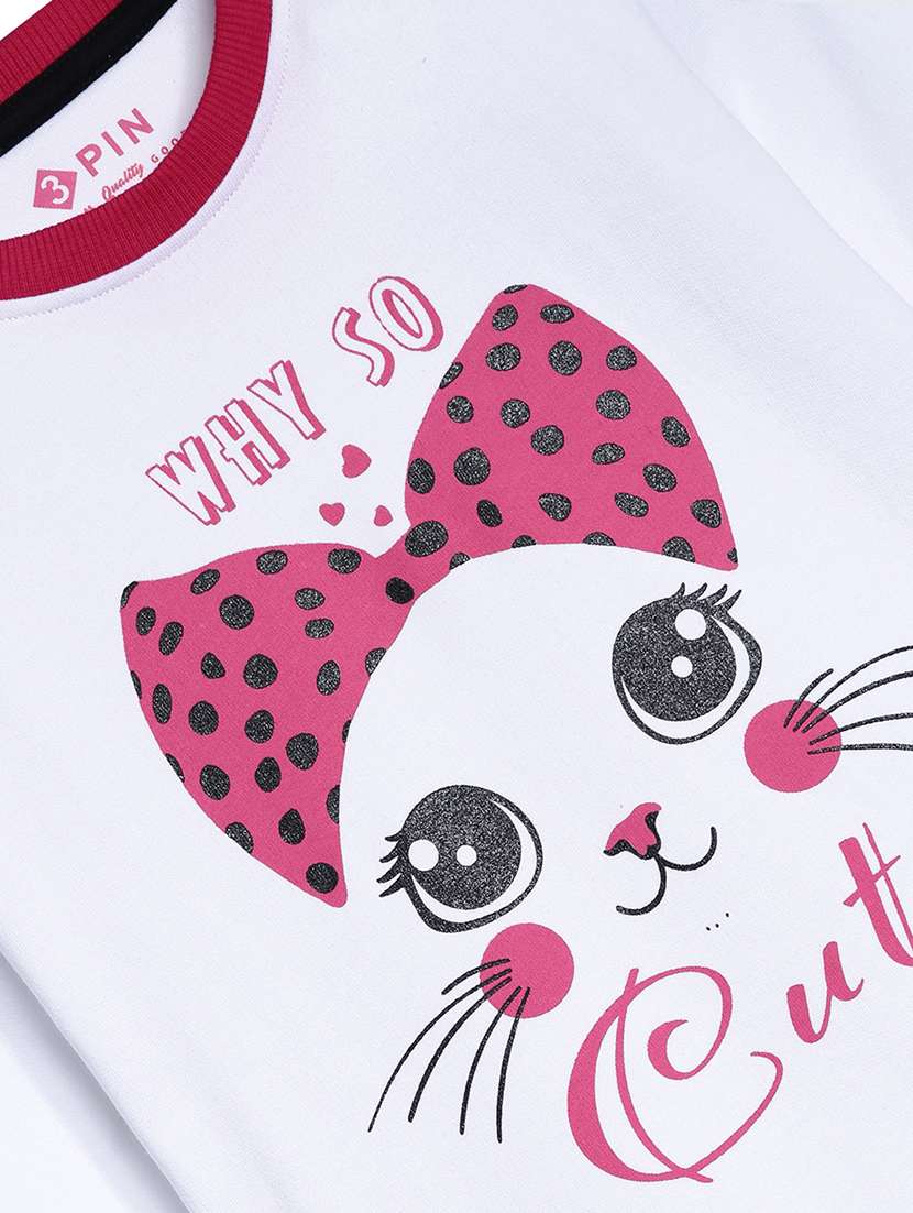 girls printed long sleeve regular fit sweatshirt - 22041048 - Standard Image - 2