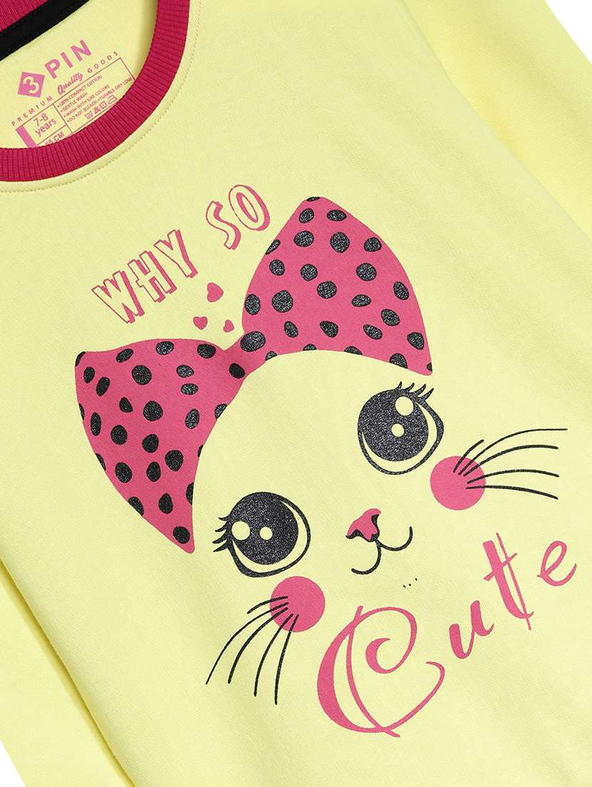 girls printed long sleeve regular fit sweatshirt - 22041049 - Standard Image - 2
