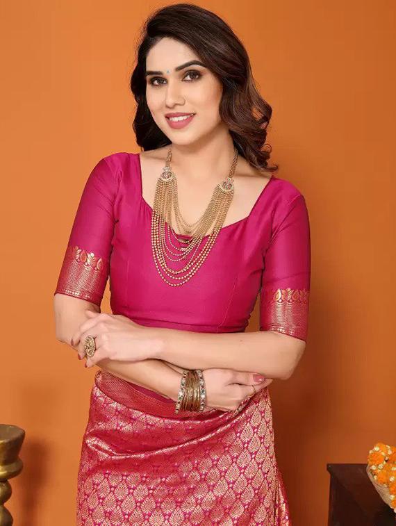 women self design banarasi saree with blouse - 22041117 - Standard Image - 2