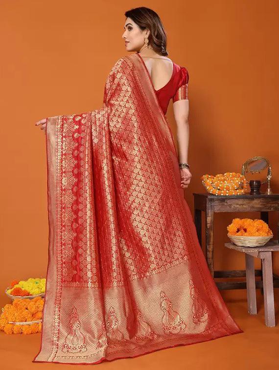 women self design banarasi saree with blouse - 22041119 - Standard Image - 2