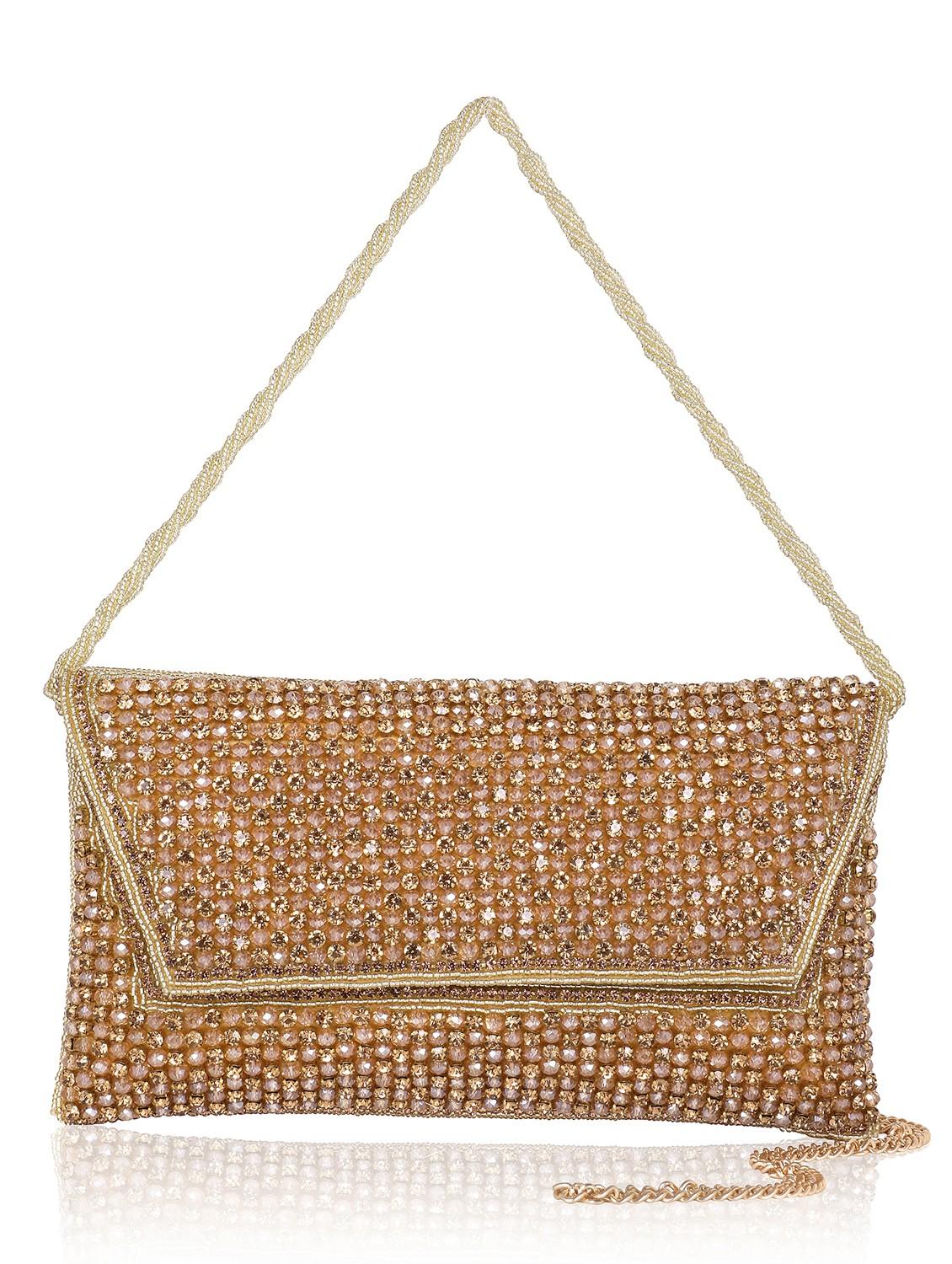 women embellished clutch with flap - 22041132 - Zoom Image - 0