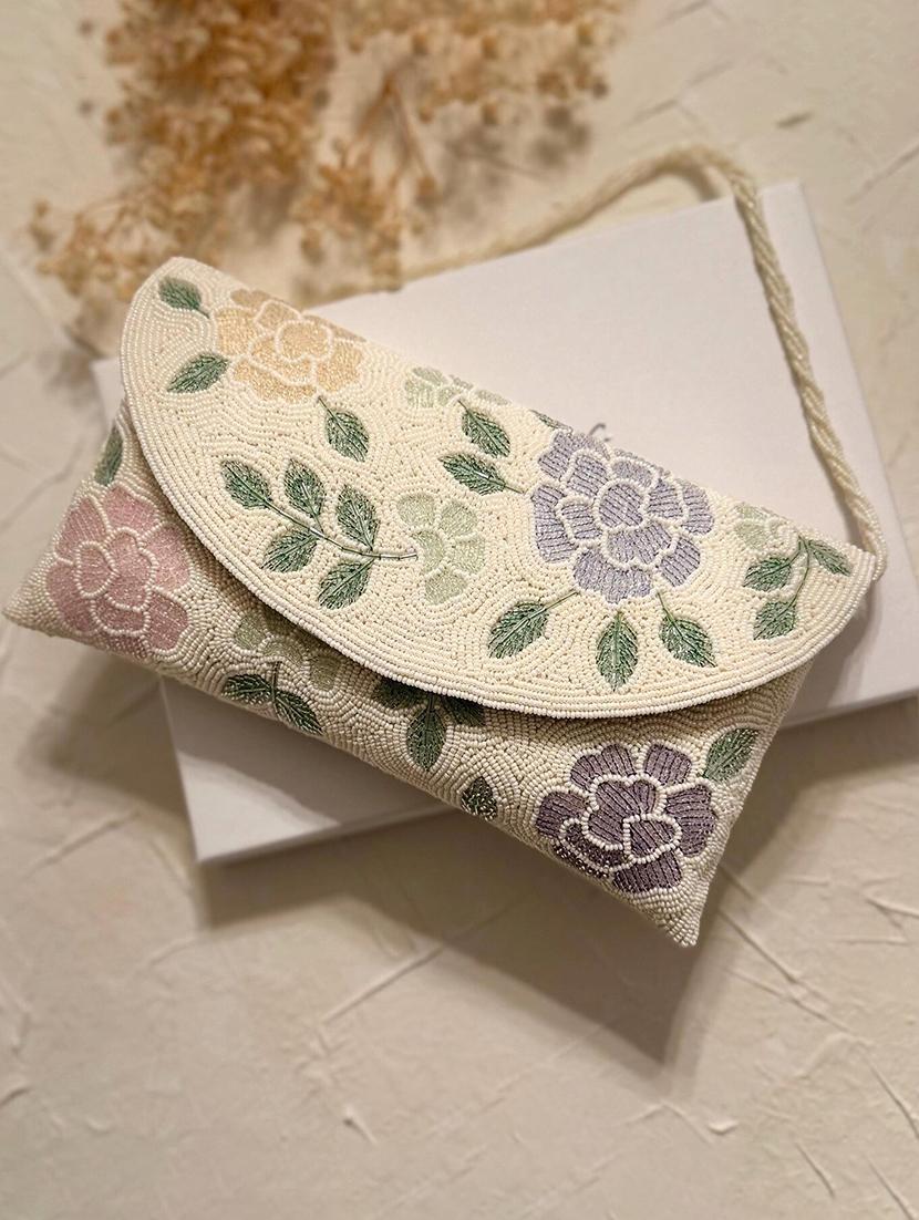 women embellished clutch with flap - 22041133 - Standard Image - 2