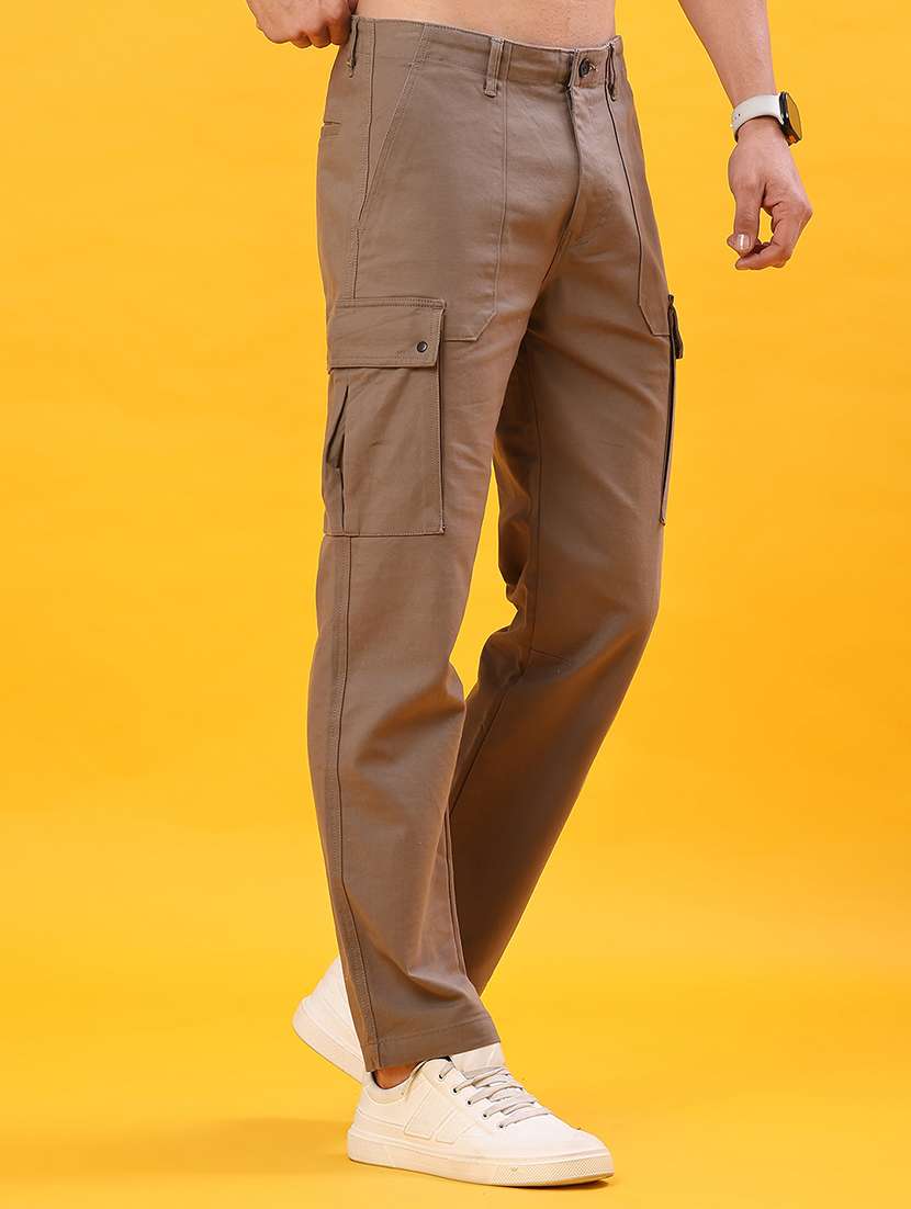 men solid mid rise cargo - 22041197 -  Standard Image - 2