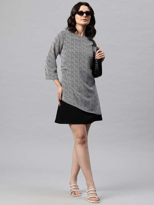 women printed long sleeve a-line dress - 22041298 -  Standard Image - 0