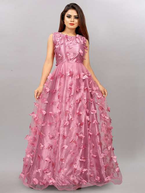 women self designed sleeveless fit & flare dress - 22041358 -  Standard Image - 0