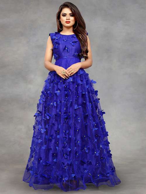 women self designed sleeveless fit & flare dress - 22041360 -  Standard Image - 0