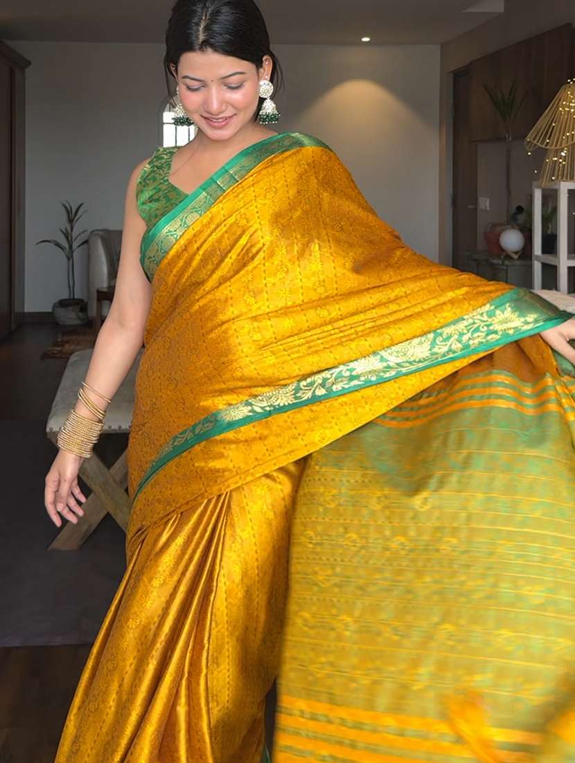 women self design kanjivaram saree with blouse - 22041455 -  Standard Image - 2