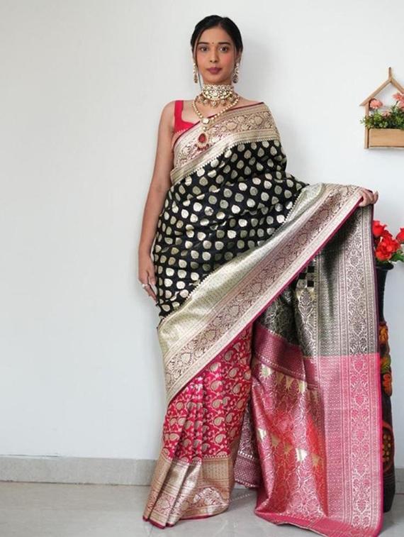 women self design banarasi saree with blouse - 22041462 - Standard Image - 2