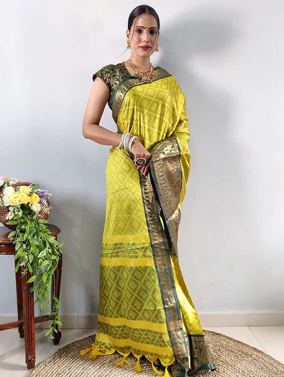 women self design bordered saree with blouse - 22041494 -  Standard Image - 2