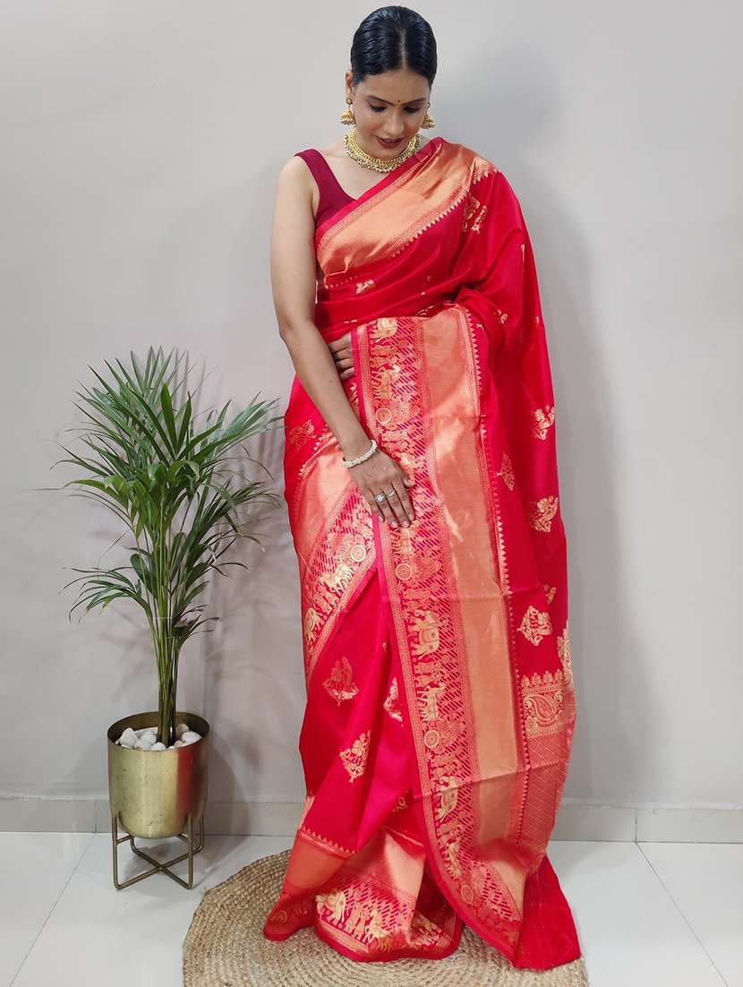 women self design banarasi saree with blouse - 22041510 - Standard Image - 2
