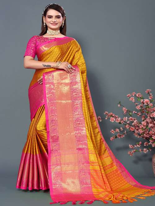 women self design bordered saree with blouse - 22041523 -  Standard Image - 0
