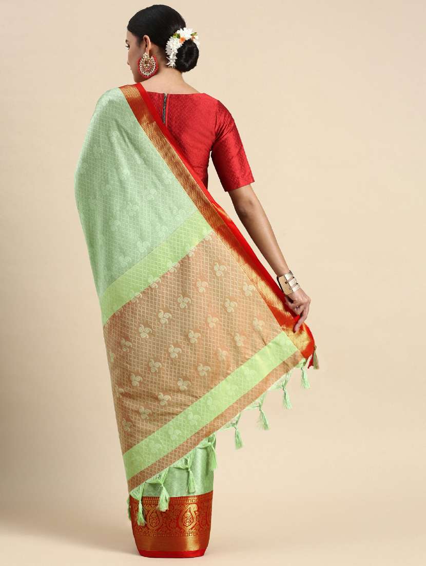 women self design bordered saree with blouse - 22041558 -  Standard Image - 2