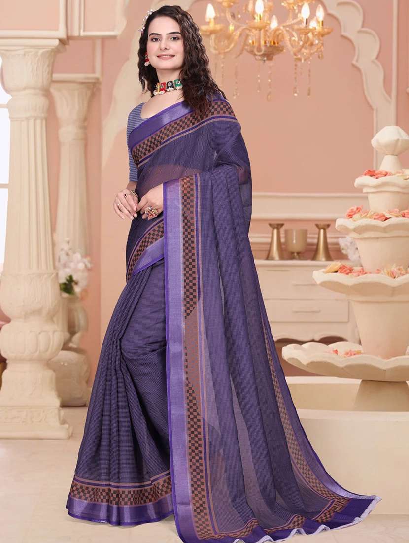 women printed casual wear saree with blouse - 22041602 - Standard Image - 2