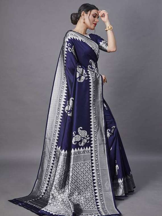 women self design banarasi saree with blouse - 22041668 -  Standard Image - 2