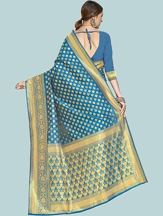 women self design banarasi saree with blouse - 22041684 - Standard Image - 2