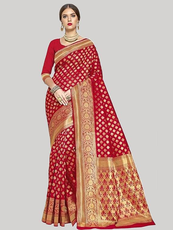 women self design banarasi saree with blouse - 22041689 - Zoom Image - 0