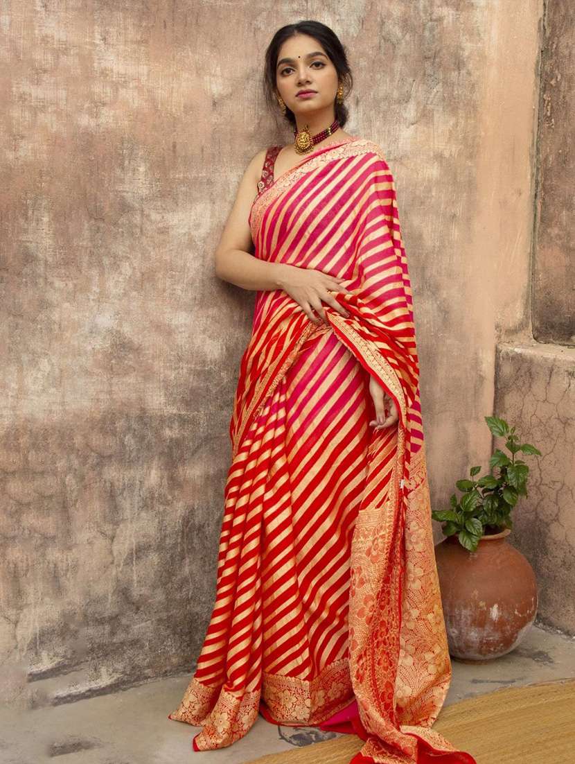 women self design banarasi saree with blouse - 22041698 -  Zoom Image - 0