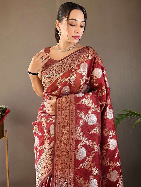 women self design banarasi saree with blouse - 22041702 - Standard Image - 2