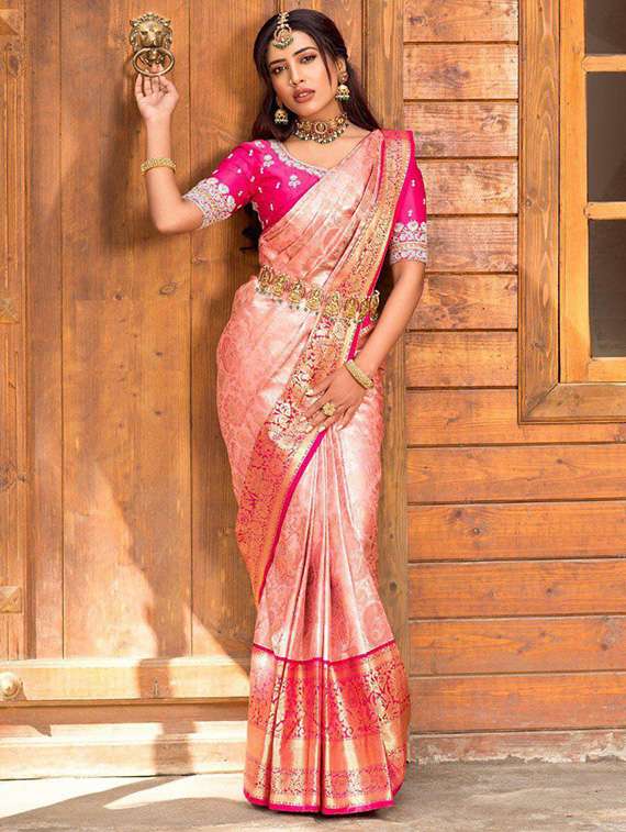women self design kanjivaram saree with blouse - 22041785 - Standard Image - 2