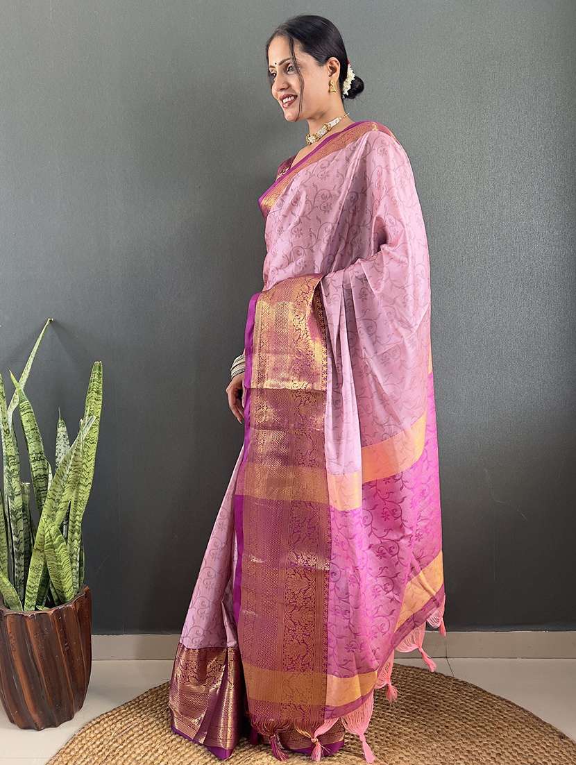 women self design bordered saree with blouse - 22041810 -  Standard Image - 2