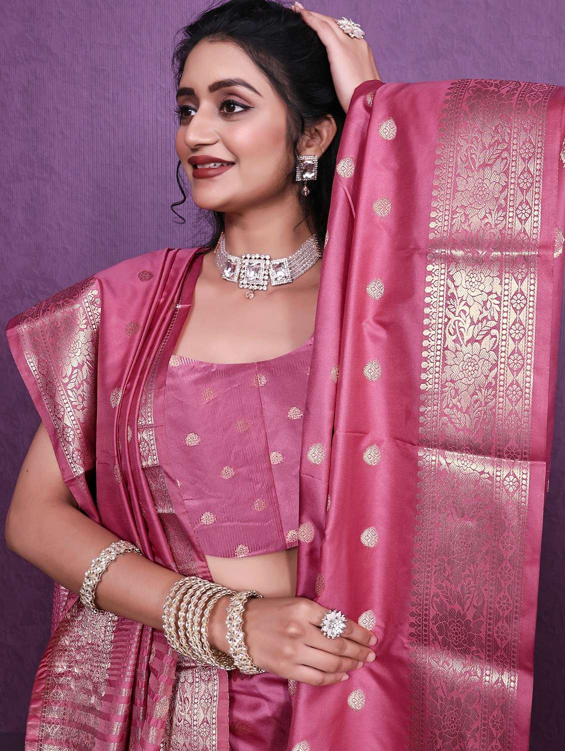 women self design banarasi saree with blouse - 22041822 - Standard Image - 2